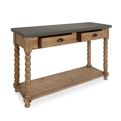 Kirkland's Wood 2-drawer Console Table In Gray
