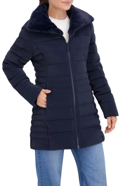 Ookie & Lala Carbon Stadium Puffer Jacket In Blue