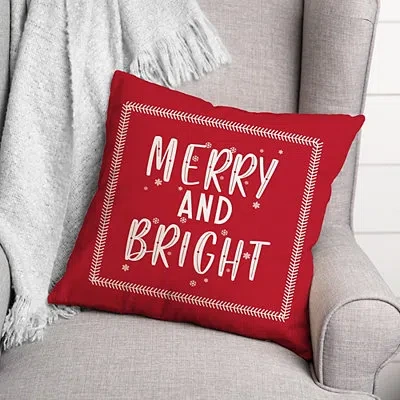 Kirkland's Merry And Bright Throw Pillow In Red