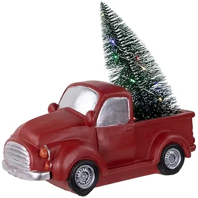 Kirkland's Pre-lit Vintage Red Tree Truck Figurine In Multi