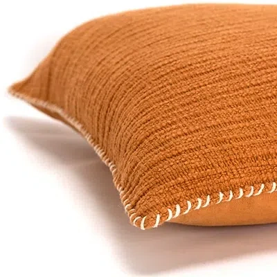 Kirkland's Pumpkin Orange Subtle Striped Oversized Pillow In Orange
