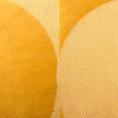 Kirkland's Velvet Yellow Monochrome Shapes Throw Pillow In Yellow