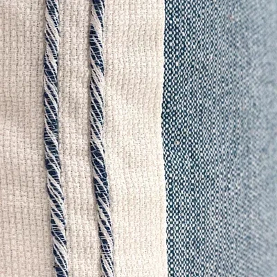 Kirkland's Block Loop Throw Pillow In Blue