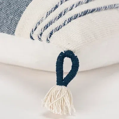 Kirkland's Block Loop Throw Pillow In Blue