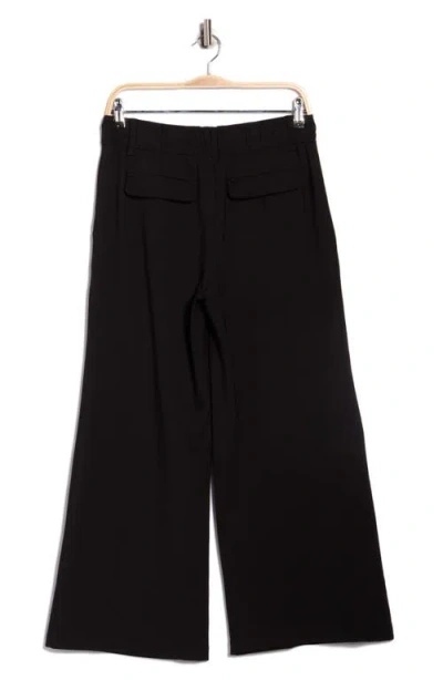 Democracy Ab Leisure Wide Leg Drawstring Pants In Black
