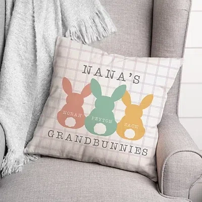 Kirkland's Personalized Grandbunnies Indoor/outdoor Pillow In Multi