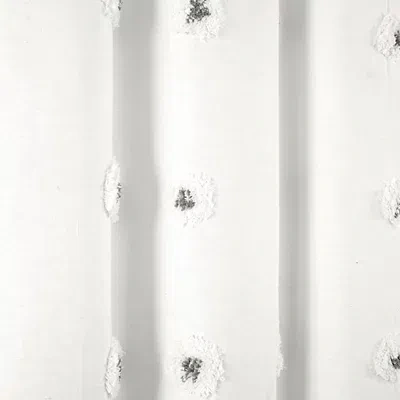 Kirkland's Boho Tufted Circles Shower Curtain In White