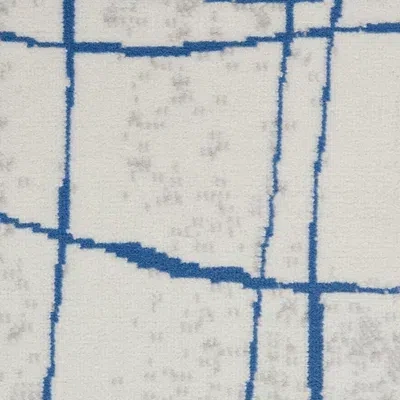 Kirkland's Abstract Linear Area Rug In Blue