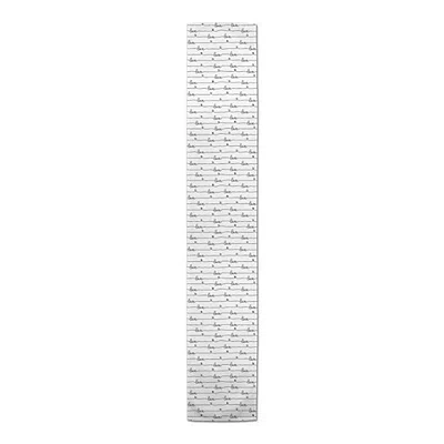 Kirkland's Love Script Pattern Table Runner In White