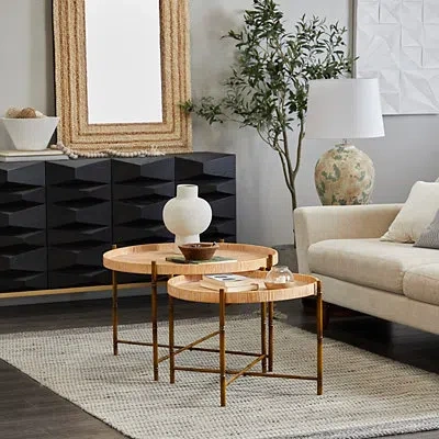 Kirkland's Nesting Coffee Table Set In Brown