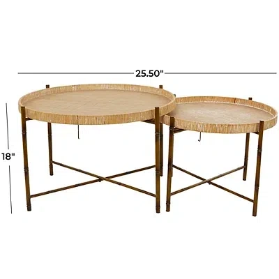 Kirkland's Nesting Coffee Table Set In Brown