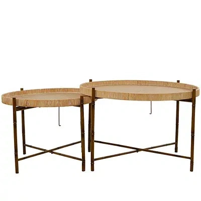 Kirkland's Nesting Coffee Table Set In Brown