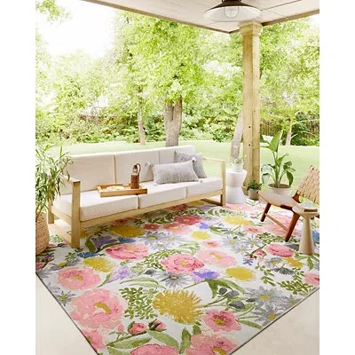 Kirkland's Daylight Garden Party Indoor/outdoor Rug In Multi