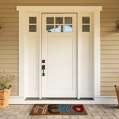Kirkland's Colorful Hello Coir Doormat In Multi