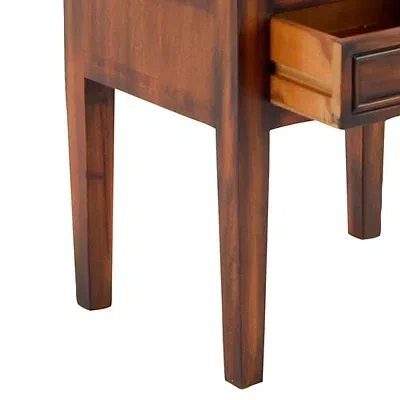 Kirkland's Fir Wood Tiered Side Table In Brown