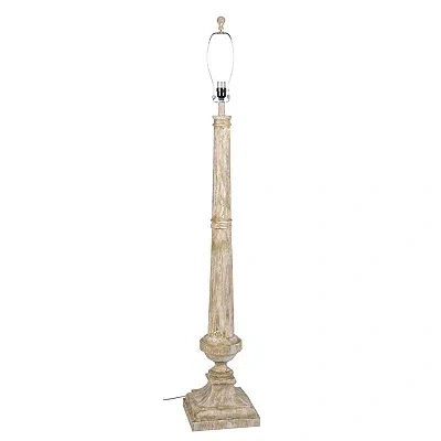 Kirkland's Whitewashed Brown Resin Floor Lamp In Brown