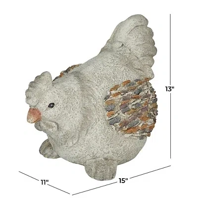 Kirkland's Textured Chicken Statue In Multi