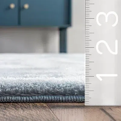 Kirkland's Whitlow Blue Shag Washable Area Rug In Blue