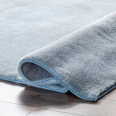 Kirkland's Whitlow Blue Shag Washable Area Rug In Blue