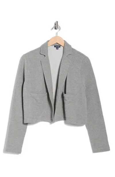 Splendid Open Front Blazer Cardigan In Gray