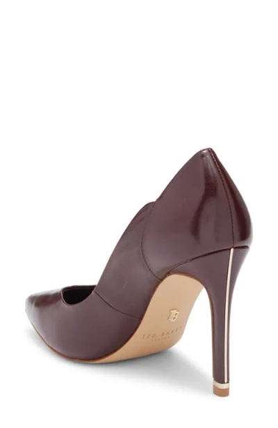 Ted Baker London Camilla Pointed Toe Pump In Burgundy