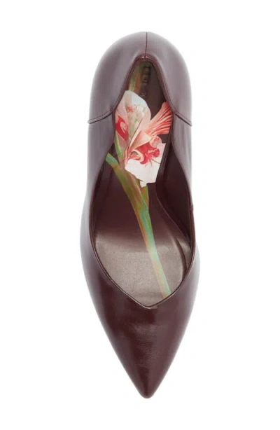 Ted Baker London Camilla Pointed Toe Pump In Burgundy