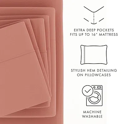Kirkland's Twin Xl Sheet Set In Pink