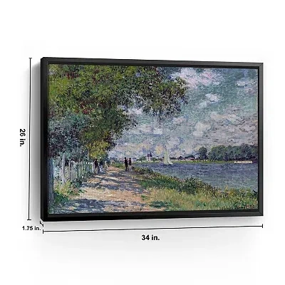 Kirkland's The Seine At Argenteuil Framed Canvas Art Print In Multi