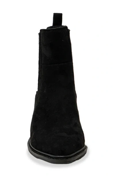 Chase & Chloe Chase And Chloe Western Block Heel Chelsea Boot In Black