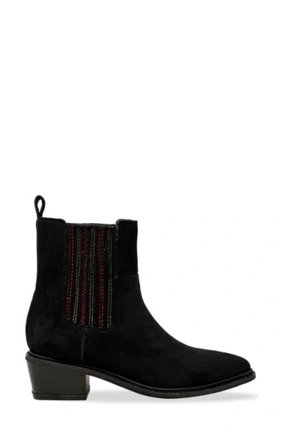 Chase & Chloe Chase And Chloe Western Block Heel Chelsea Boot In Black
