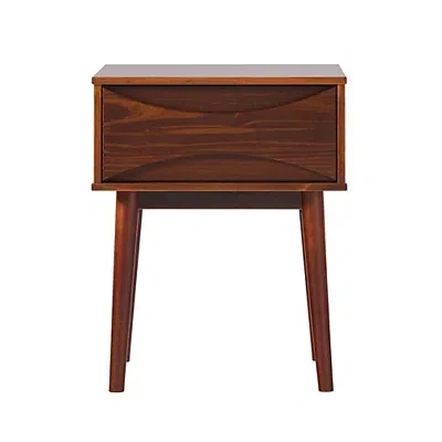 Kirkland's Walnut Mid-century Modern Nightstand In Brown
