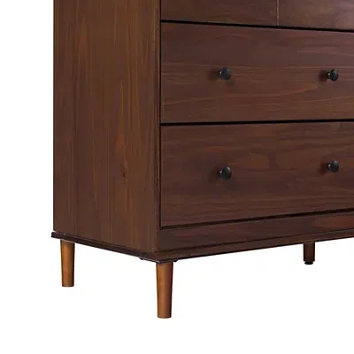 Kirkland's Walnut Wood 6-drawer Modern Dresser In Brown