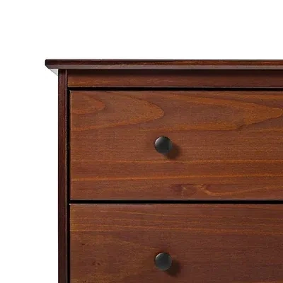 Kirkland's Walnut Mid-century Modern 4-drawer Wood Dresser In Brown