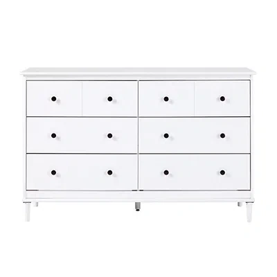 Kirkland's Pine 6-drawer Modern Dresser In White