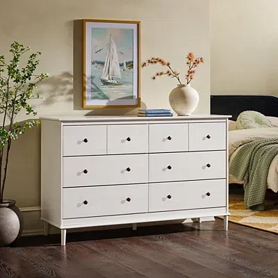 Kirkland's Pine 6-drawer Modern Dresser In White