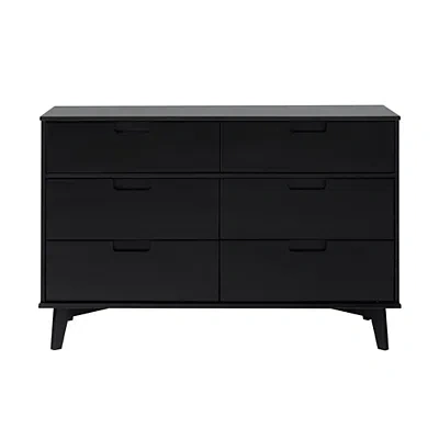 Kirkland's Grooved Handle 6-drawer Dresser In Black