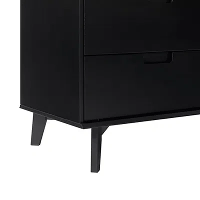 Kirkland's Grooved Handle 6-drawer Dresser In Black