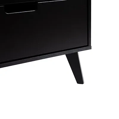 Kirkland's Simple Grooved Handle 6-drawer Dresser In Black