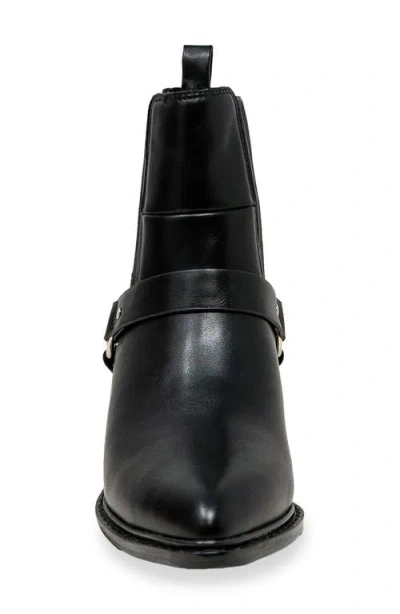 Chase & Chloe Chase And Chloe Yareli Western Buckle Chelsea Boot In Black