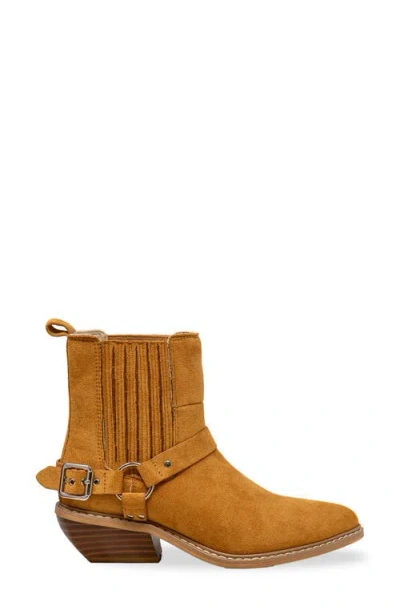 Chase & Chloe Chase And Chloe Yareli Western Buckle Chelsea Boot In Brown