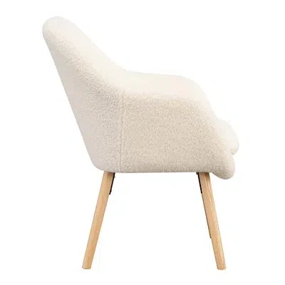 Kirkland's Sherpa Wingback Charlie Accent Chair In White