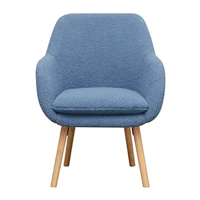 Kirkland's Sherpa Wingback Charlie Accent Chair In Blue