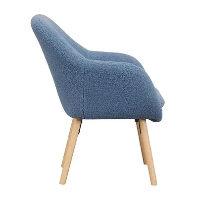 Kirkland's Sherpa Wingback Charlie Accent Chair In Blue