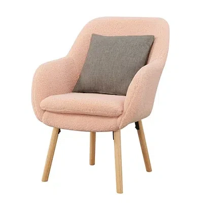 Kirkland's Sherpa Wingback Charlie Accent Chair In Pink