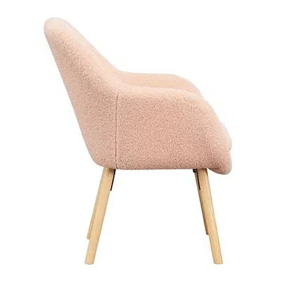 Kirkland's Sherpa Wingback Charlie Accent Chair In Pink