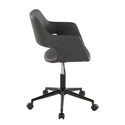 Kirkland's Faux Leather & Black Marshall Office Chair In Black