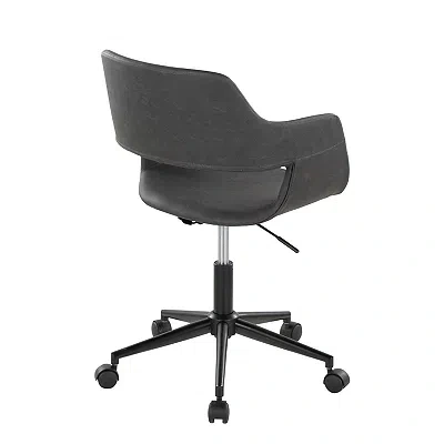 Kirkland's Faux Leather & Black Marshall Office Chair In Black