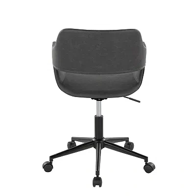 Kirkland's Faux Leather & Black Marshall Office Chair In Black