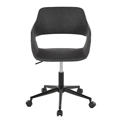 Kirkland's Faux Leather & Black Marshall Office Chair In Black