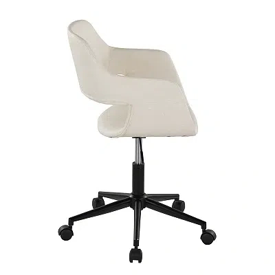 Kirkland's Faux Leather & Black Marshall Office Chair In Neutral